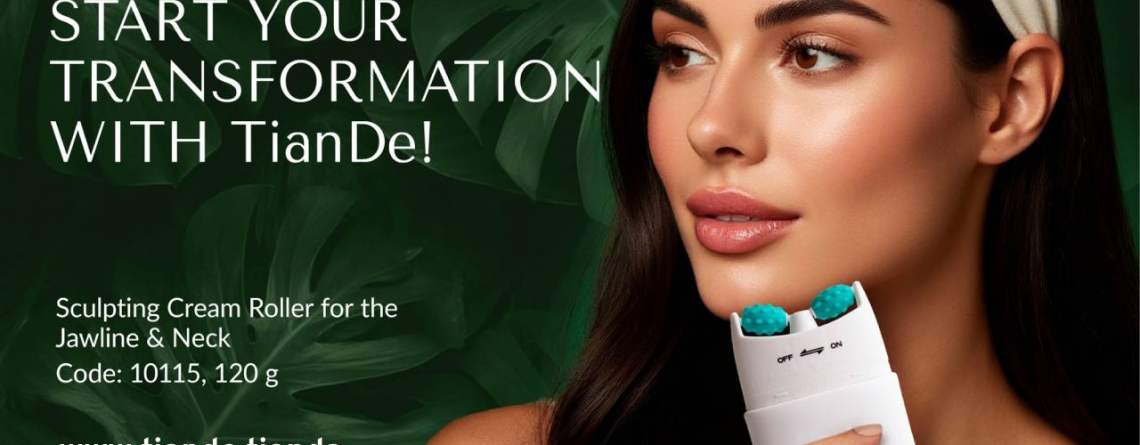 TianDe Rodillo de Crema Esculpidora para Mandíbula y Cuello, Escultor de la juventud. 10115, 120 g, Lifting del contorno facial en la zona V