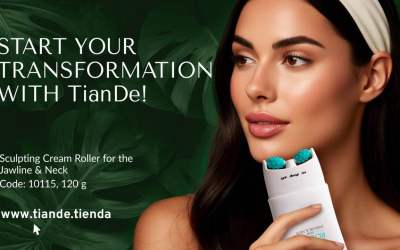 TianDe Rodillo de Crema Esculpidora para Mandíbula y Cuello, Escultor de la juventud. 10115, 120 g, Lifting del contorno facial en la zona V