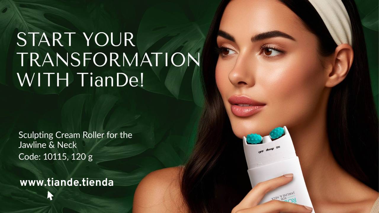 TianDe Rodillo de Crema Esculpidora para Mandíbula y Cuello, Escultor de la juventud. 10115, 120 g, Lifting del contorno facial en la zona V