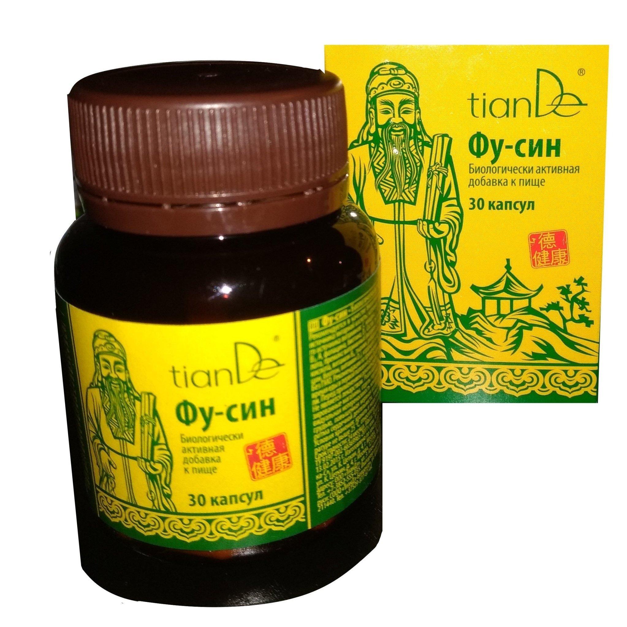 113008 Fu-sin, Suplemento Dietético con Cordiceps, Ginseng, tianDe , 30 Caps. x 560 mg