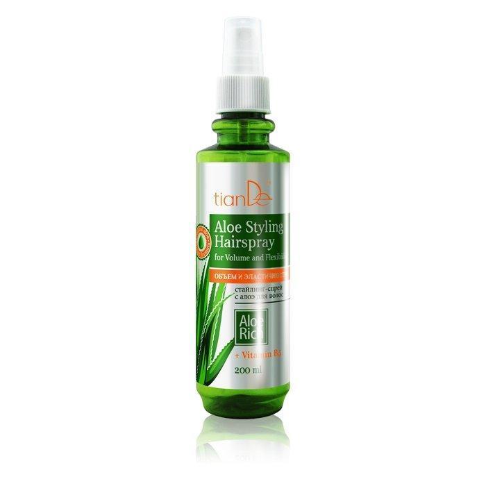 20144 Spray Para el Cabello Con Aloe, tianDe , 200ml, Volumen y Flexibilidad Bajo Control