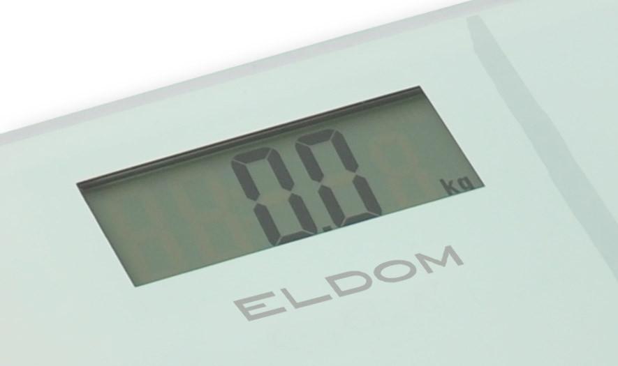 Bascula Digital Personal ELDOM GWO230 Hasta 150 kg, Amplia y clara pantalla LCD