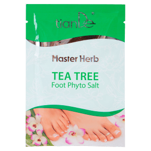sal de baño para pies con arbol de te
