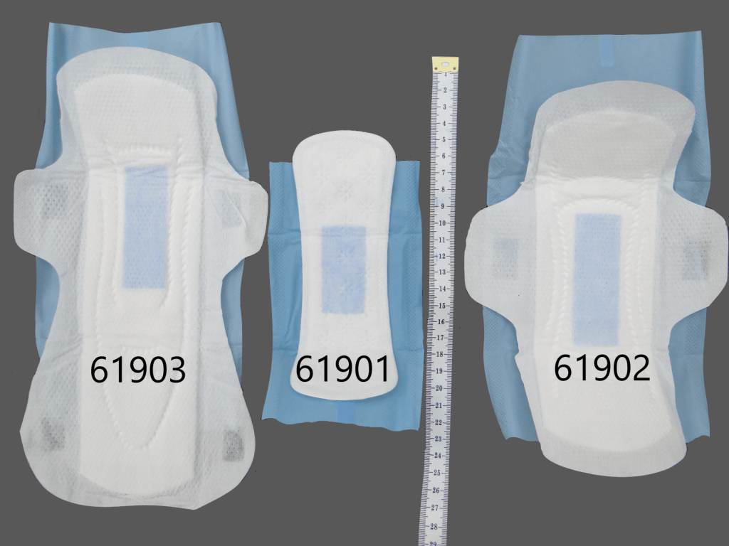 Compresas diarias TianDe comparación del tamaño