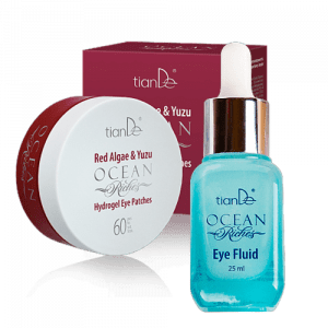 Compra parches de hidrogel para ojos de algas rojas y yuzu y llévate GRATIS un fluido para ojos