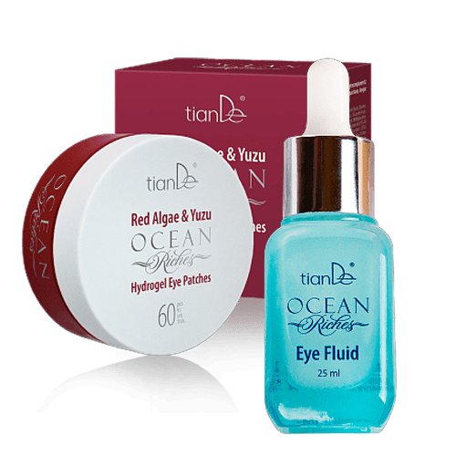 Compra parches de hidrogel para ojos de algas rojas y yuzu y llévate GRATIS un fluido para ojos