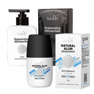 Compra el Bálsamo Regenerador para Después del Afeitado y llévate GRATIS el Desodorante Natural de Alumbre con Prebiótico "Men's Choice"