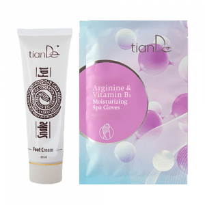 Compra la Crema para Pies con Grasa de Serpiente y recibe GRATIS los Guantes Hidratantes de Spa con Arginina y Vitamina B3